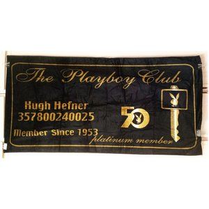 Playboy 50th Anniversary Club Card Beach Towel NWT
